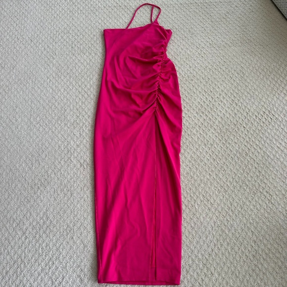 Lovers and Friends Nami One-Shoulder Maxi Dress Wedding Summer Pink Size Medium - Picture 2 of 12